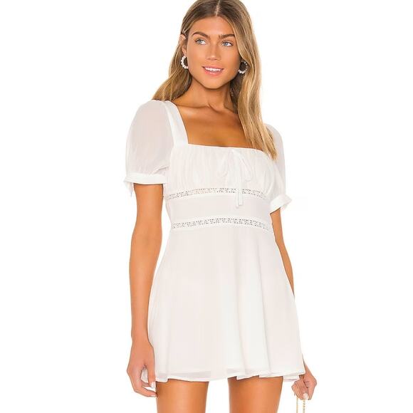Privacy Please Barlow Mini Dress in White NWT Size Small - Picture 2 of 4